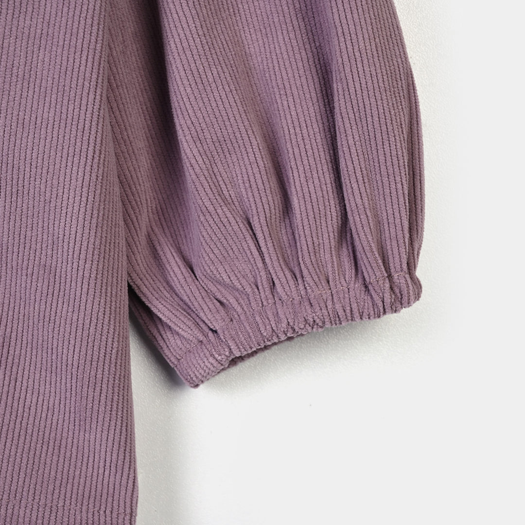 Infant Girls Corduroy 2Pc Suit-MAUVE-Purple