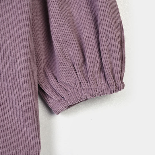 Infant Girls Corduroy 2Pc Suit-MAUVE-Purple