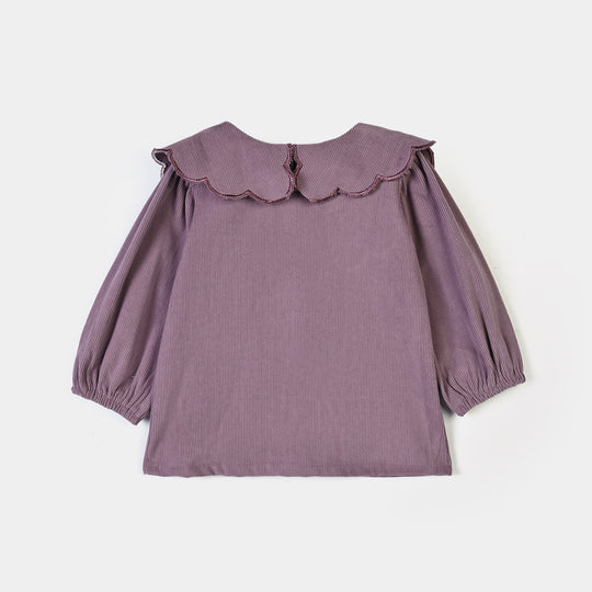 Infant Girls Corduroy 2Pc Suit-MAUVE-Purple