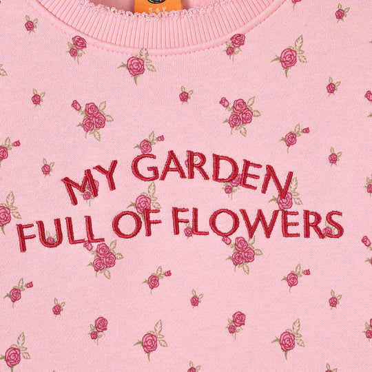 Girls Fleece 2 Piece Suit My Garden - Pink