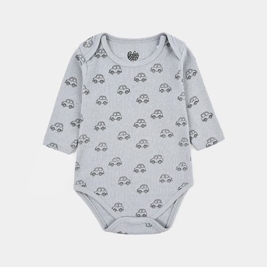 Infant Unisex Thermal Basic Romper Cars