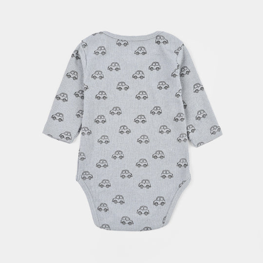 Infant Unisex Thermal Basic Romper Cars