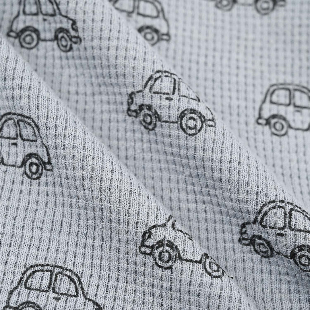 Infant Unisex Thermal Basic Romper Cars
