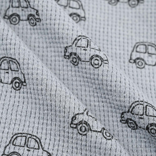 Infant Unisex Thermal Basic Romper Cars