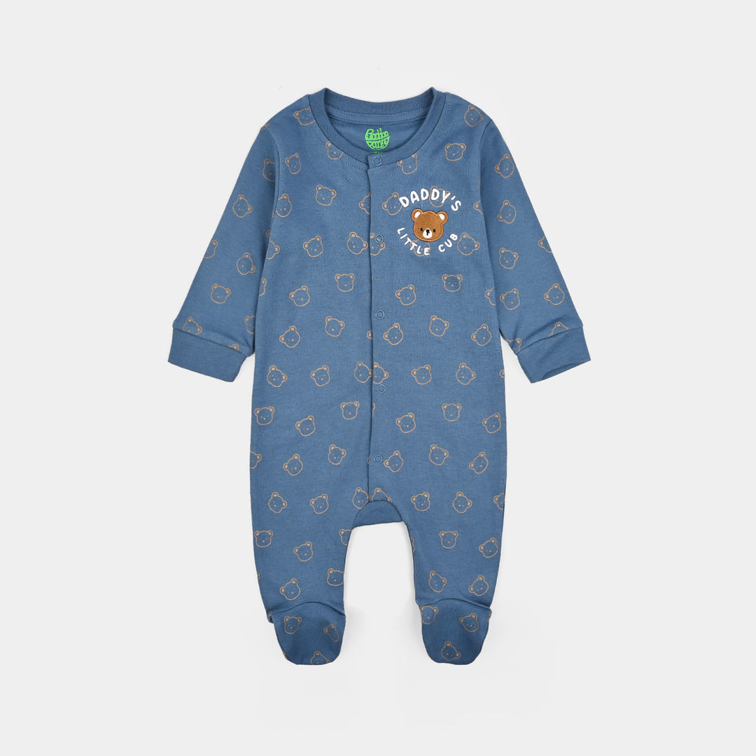 Infant Boys Cotton Interlock Knitted Romper Little Cub-Stellar