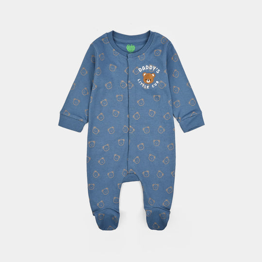 Infant Boys Cotton Interlock Knitted Romper Little Cub-Stellar