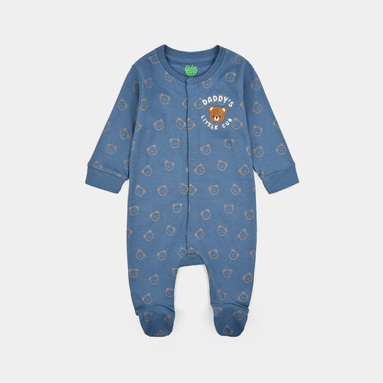 Infant Boys Cotton Interlock Knitted Romper Little Cub-Stellar