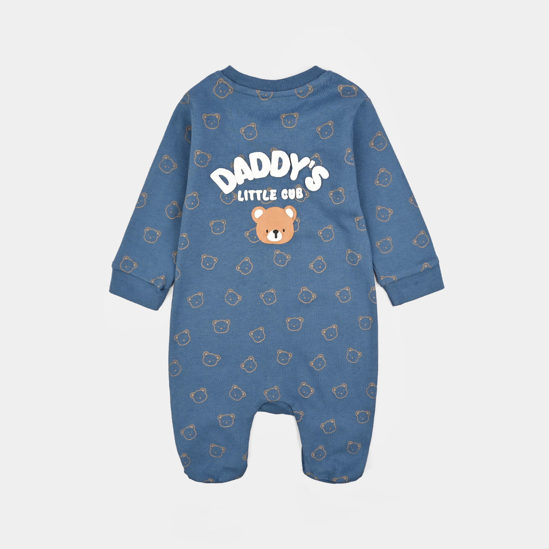 Infant Boys Cotton Interlock Knitted Romper Little Cub-Stellar