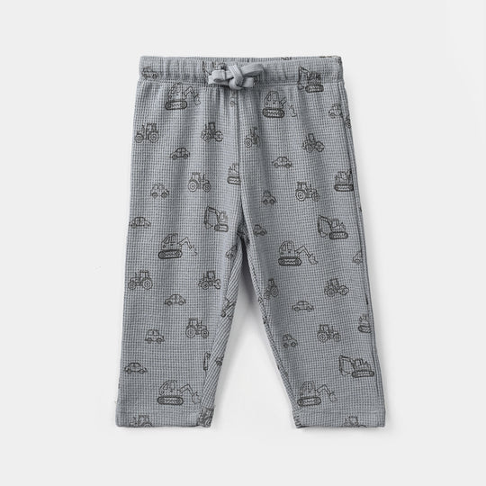 Infant Boys Thermal Knitted Suit Happy-Grey