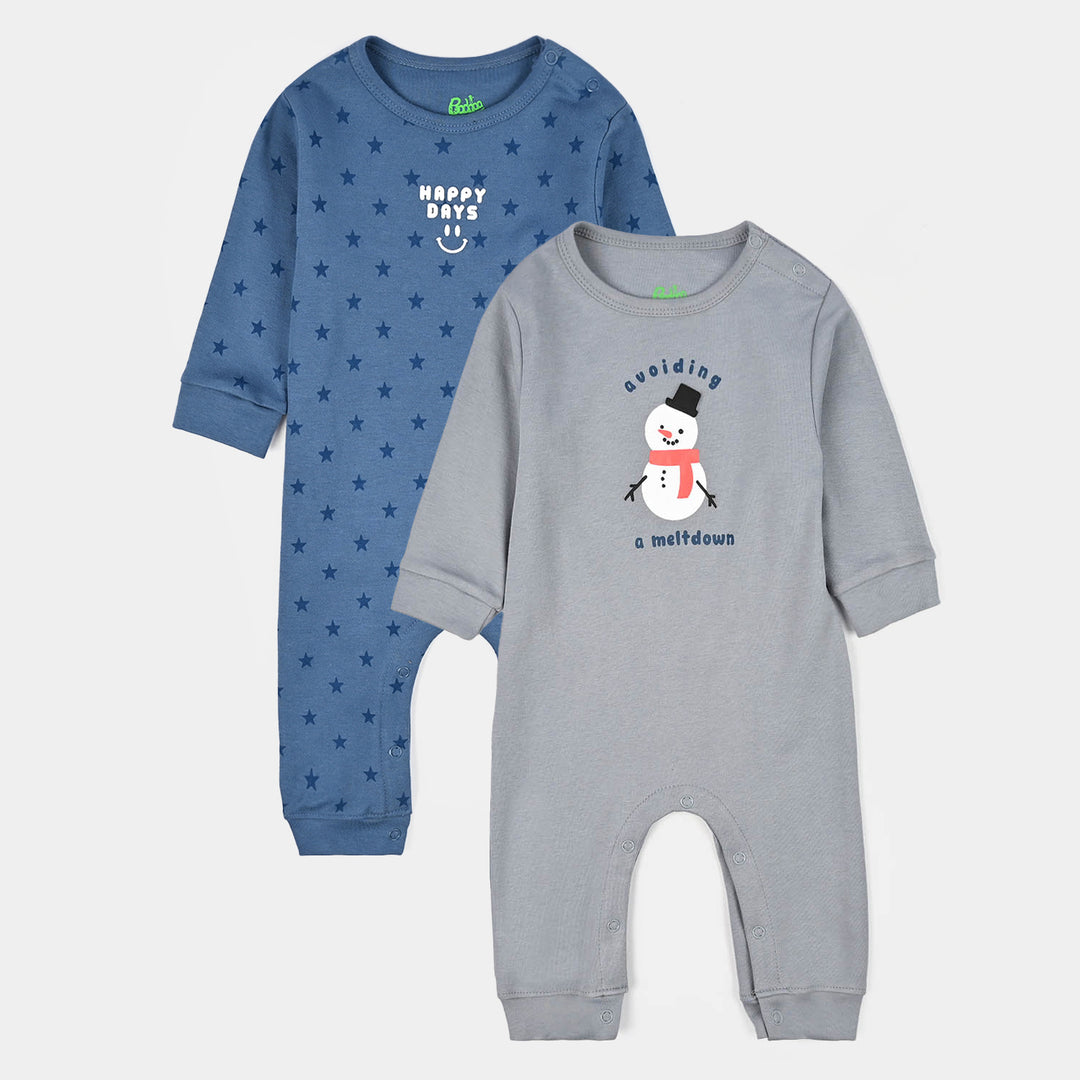 Infant Unisex Cotton Interlock Romper 2Pc Set HAPPY DAYS
