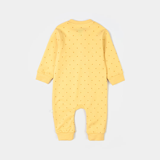 Infant Girls Cotton Interlock Knitted Romper HAPPY DAYS-Yellow
