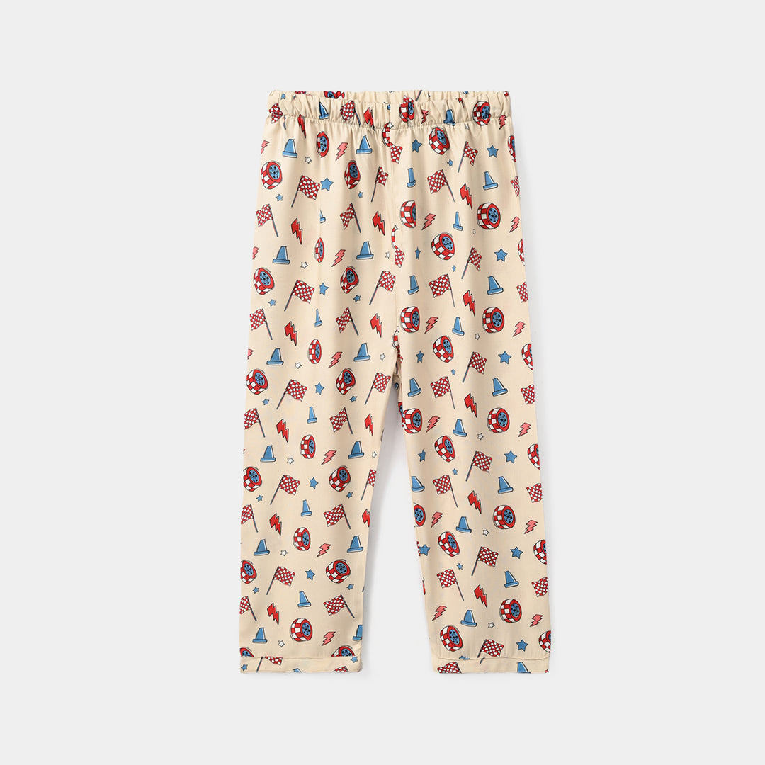 Boys Linen Viscose Nightwear-Grand Prix-BEIGE