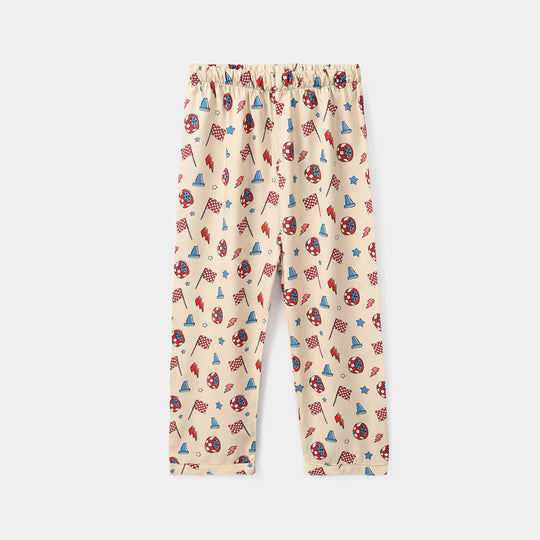 Boys Linen Viscose Nightwear-Grand Prix-BEIGE