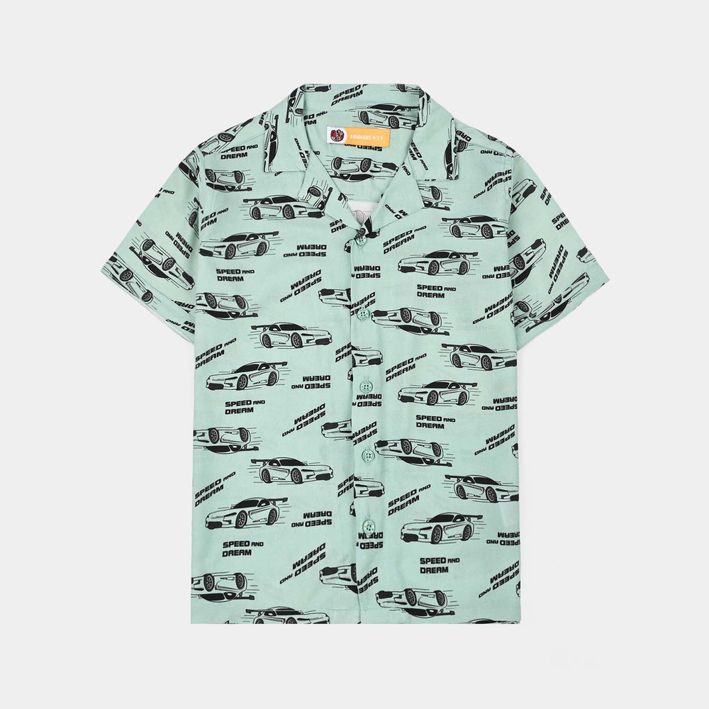 Boys Linen Viscose Nightwear - Speed & Dream - Sea Green