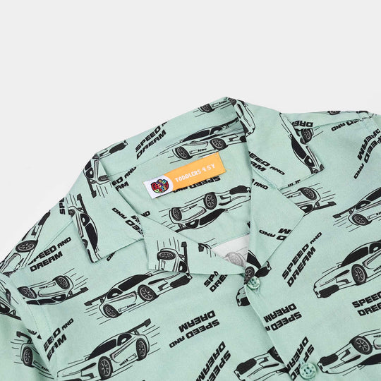 Boys Linen Viscose Nightwear - Speed & Dream - Sea Green