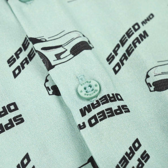Boys Linen Viscose Nightwear - Speed & Dream - Sea Green
