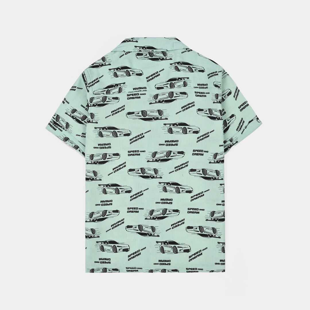 Boys Linen Viscose Nightwear - Speed & Dream - Sea Green