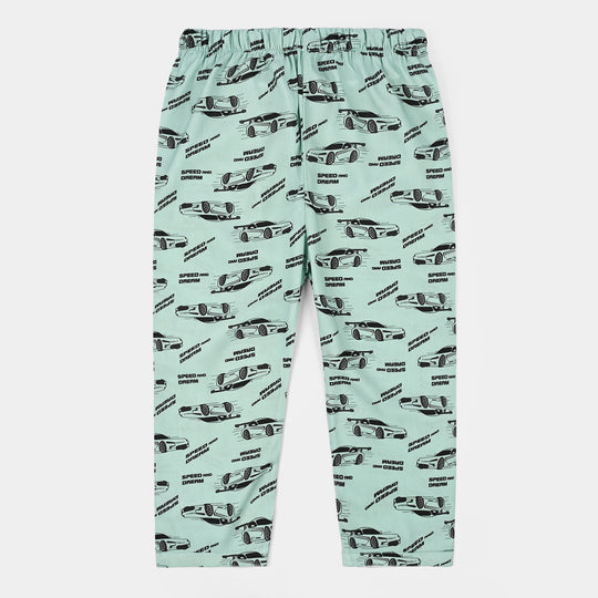Boys Linen Viscose Nightwear - Speed & Dream - Sea Green