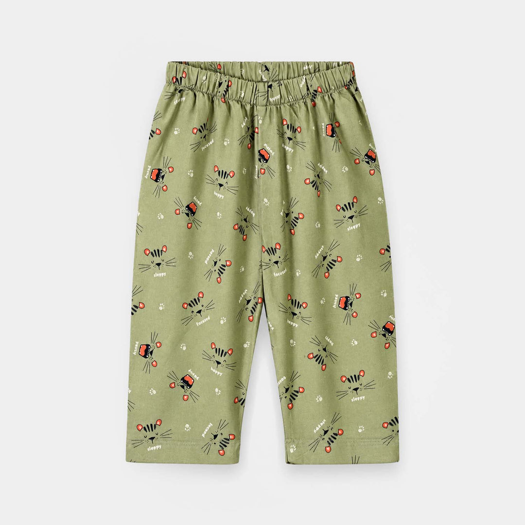 Infant Boys Linen Viscose Nightwear Sleepy-Green