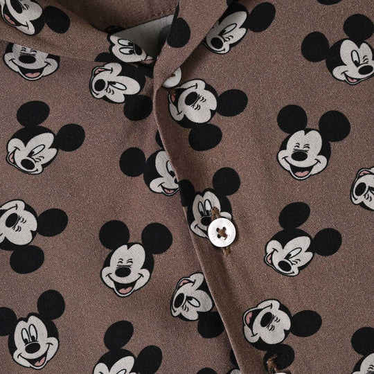 Infant Boys Linen Viscose Nightwear Character-BROWN