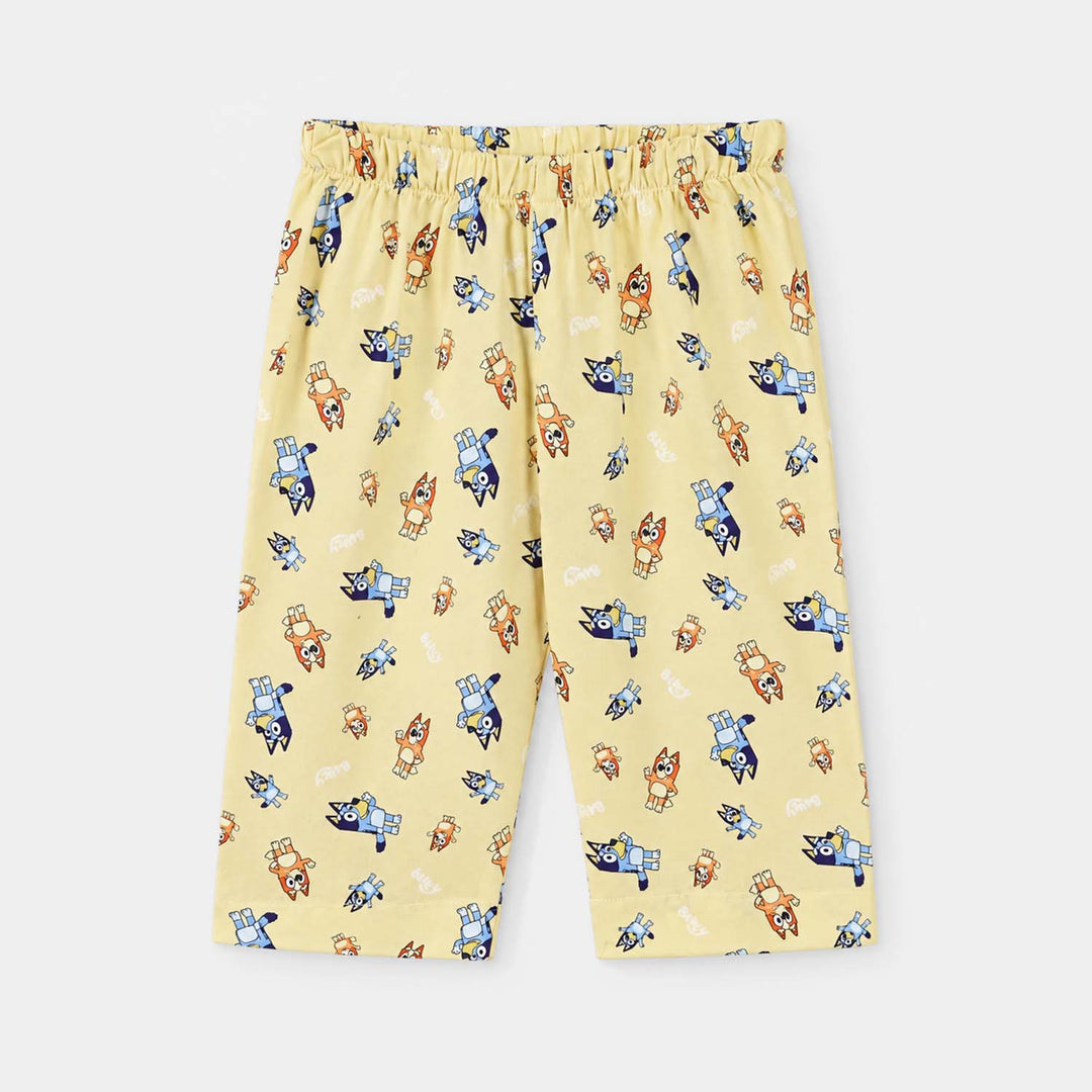 Infant Boys Linen Viscose Nightwear-Bluey-Yellow