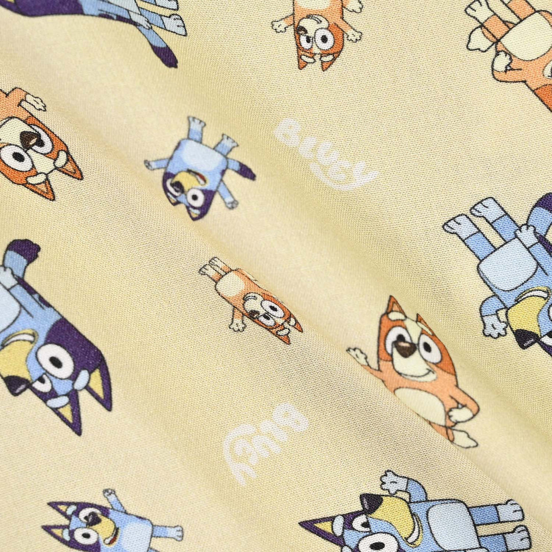 Infant Boys Linen Viscose Nightwear-Bluey-Yellow