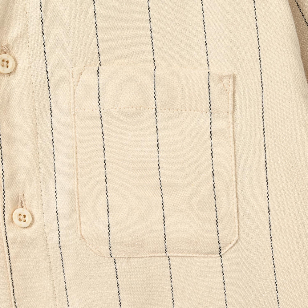 Boys Yarn Dyed Shirt F/S (Motion Detail)-BEIGE