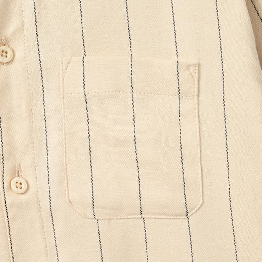 Boys Yarn Dyed Shirt F/S (Motion Detail)-BEIGE
