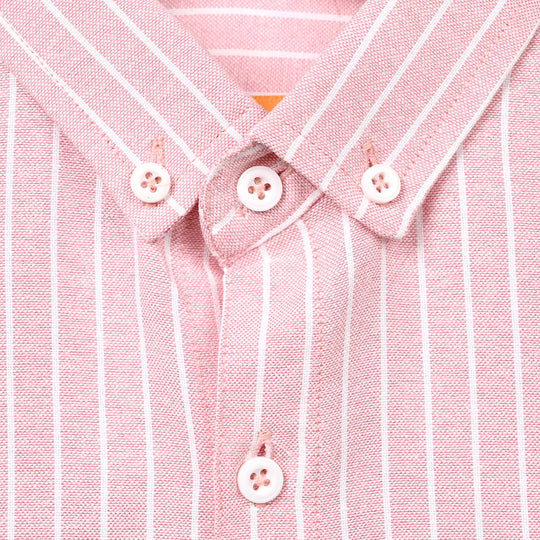 Boys Yarn Dyed Shirt (Three)- Pink Stripe