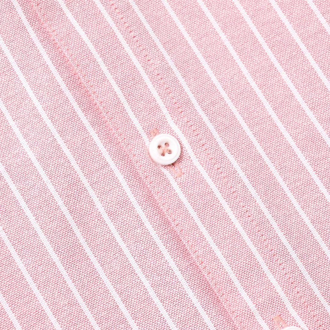 Boys Yarn Dyed Shirt (Three)- Pink Stripe