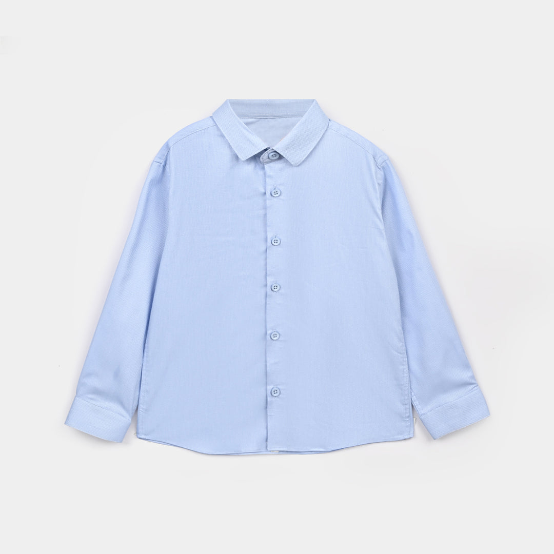 Infant Boys Yarn Dyed Formal Shirt (L/Blue)