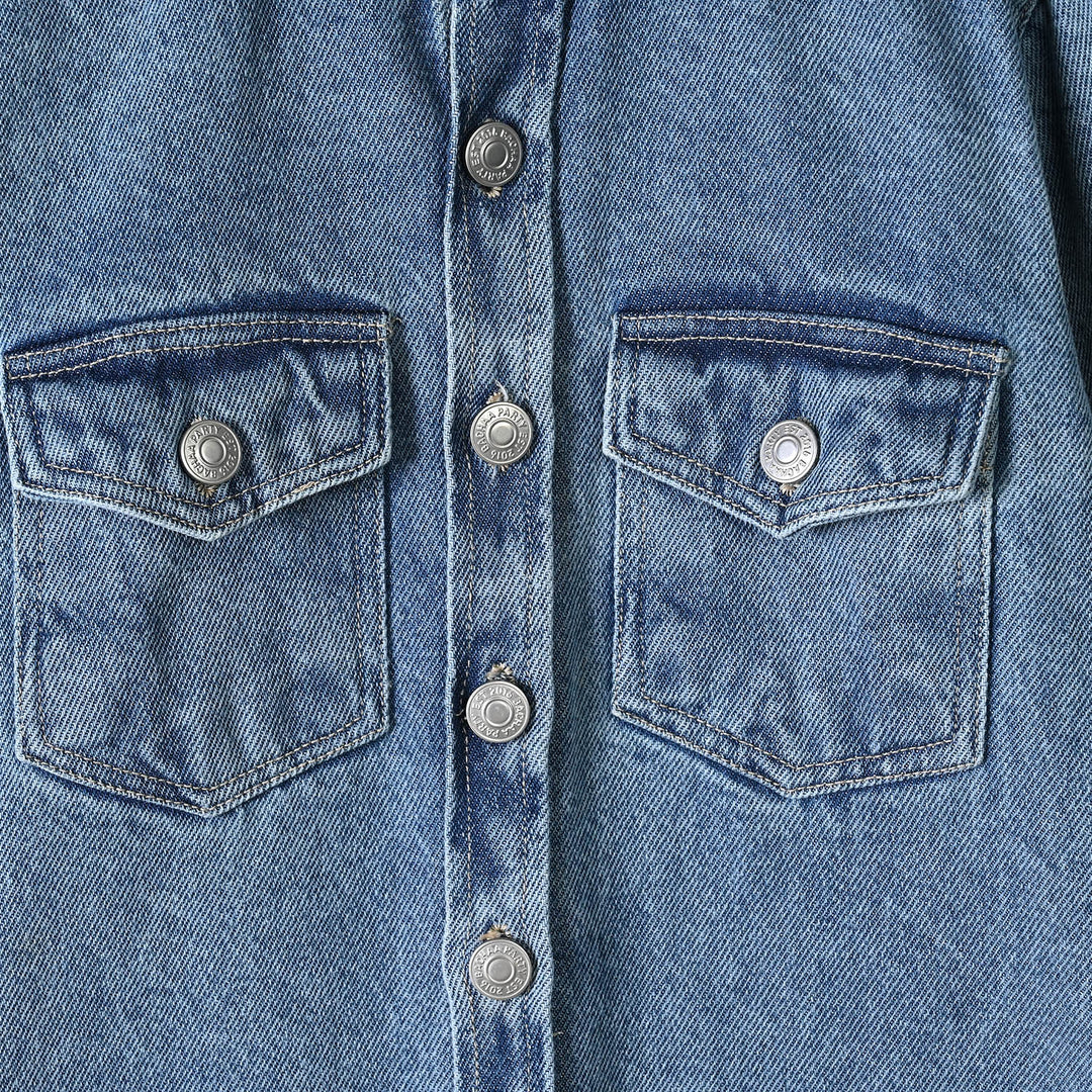 Boys Tensile Denim (Light Denim) Woven Suit-BLUE