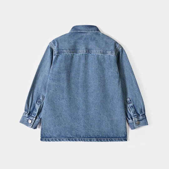 Boys Tensile Denim (Light Denim) Woven Suit-BLUE