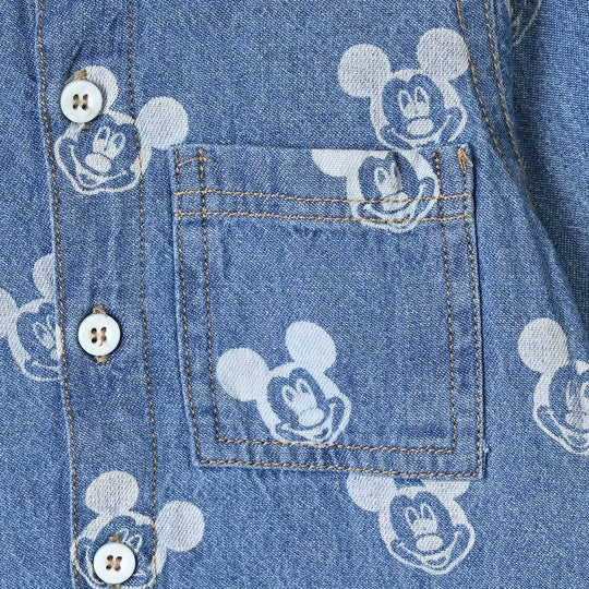 Infant Boys Tensile Denim Suit Character-BLUE