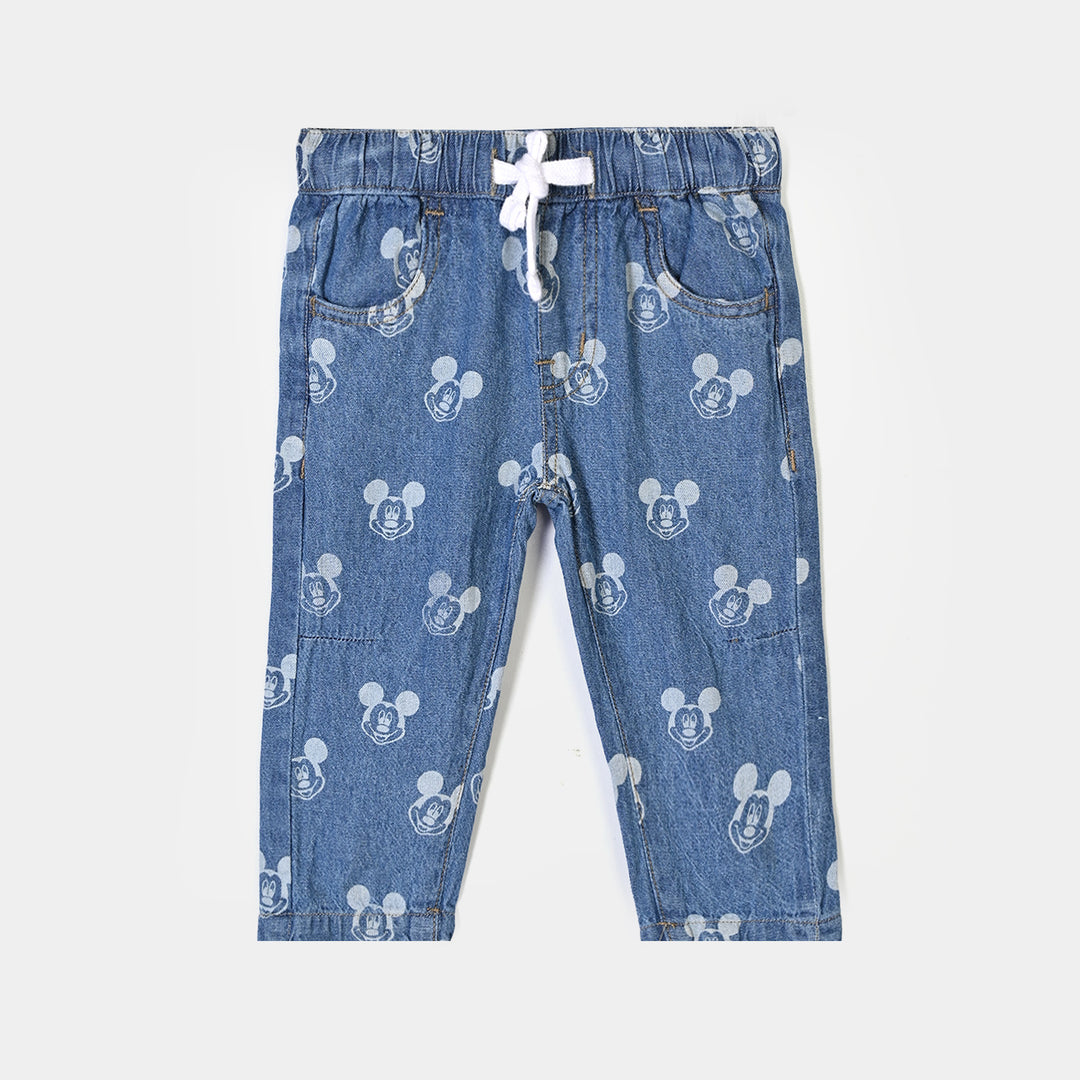 Infant Boys Tensile Denim Suit Character-BLUE