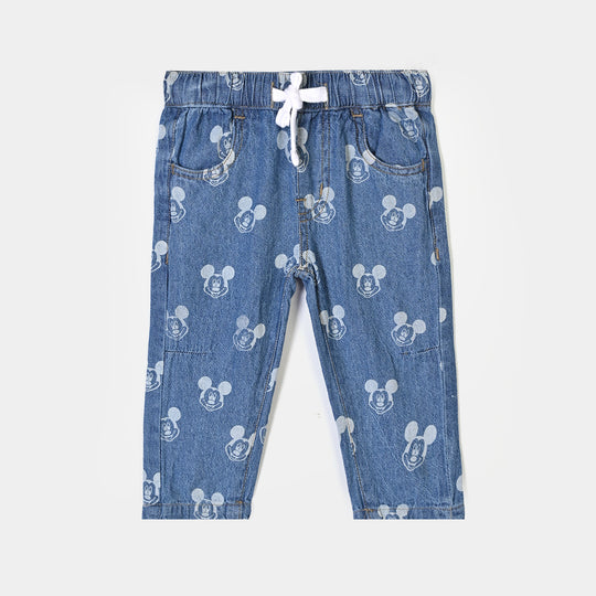 Infant Boys Tensile Denim Suit Character-BLUE