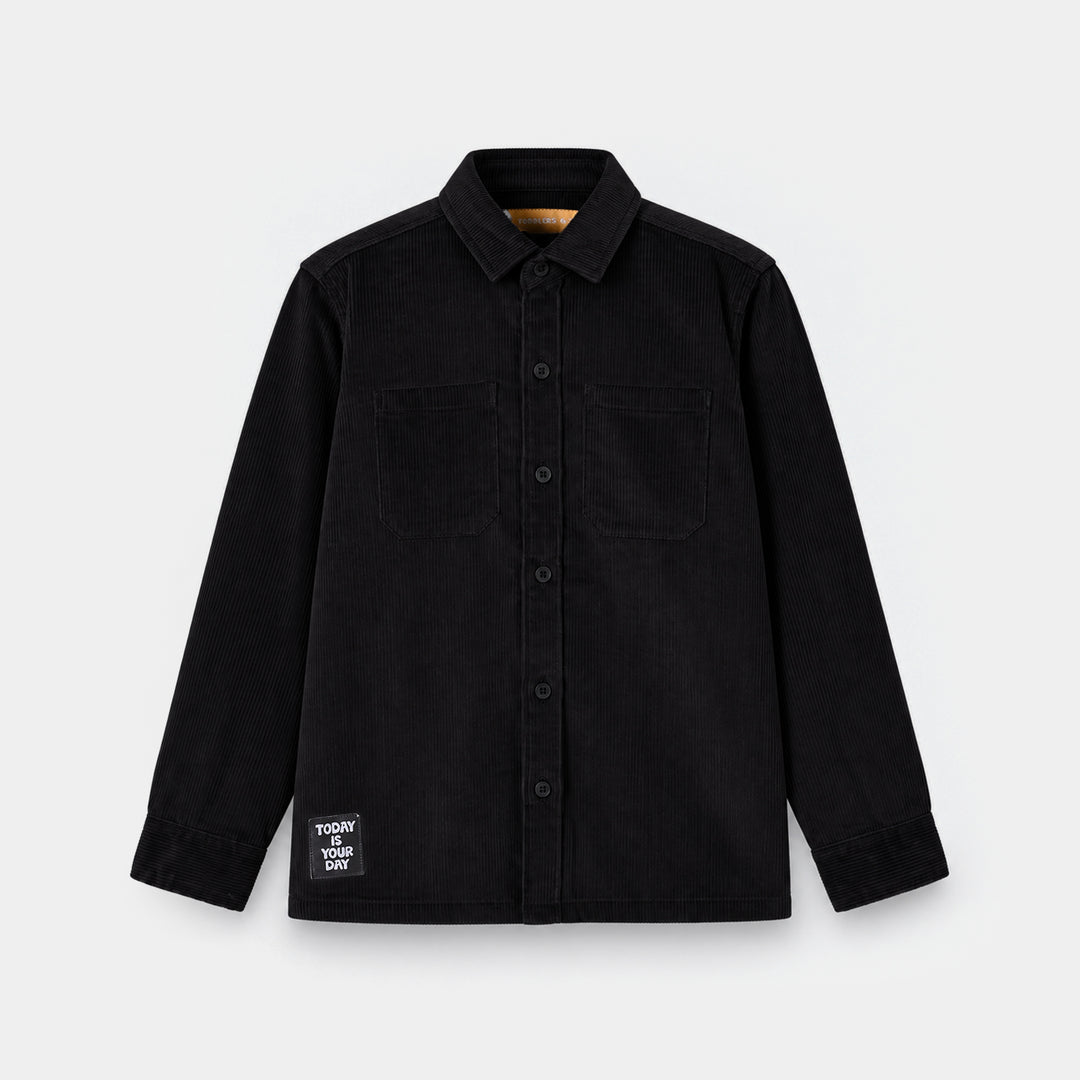 Boys Corduroy Shirt F/S (Your Day)-D.Grey