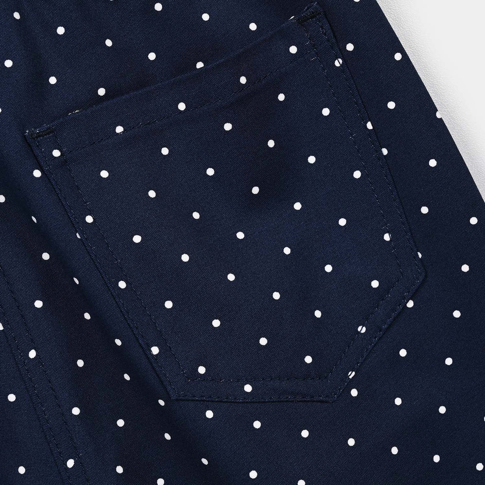 Girls Cotton Twill Jegging Polka-Blue