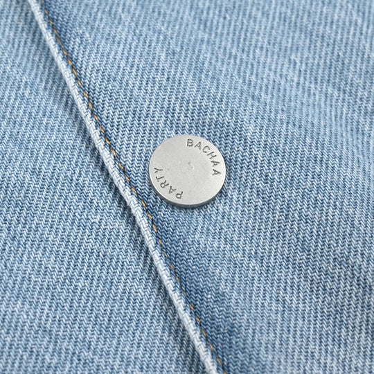 Boys Denim rigid Jacket LOOK LIKE DADDY-Mid Blue