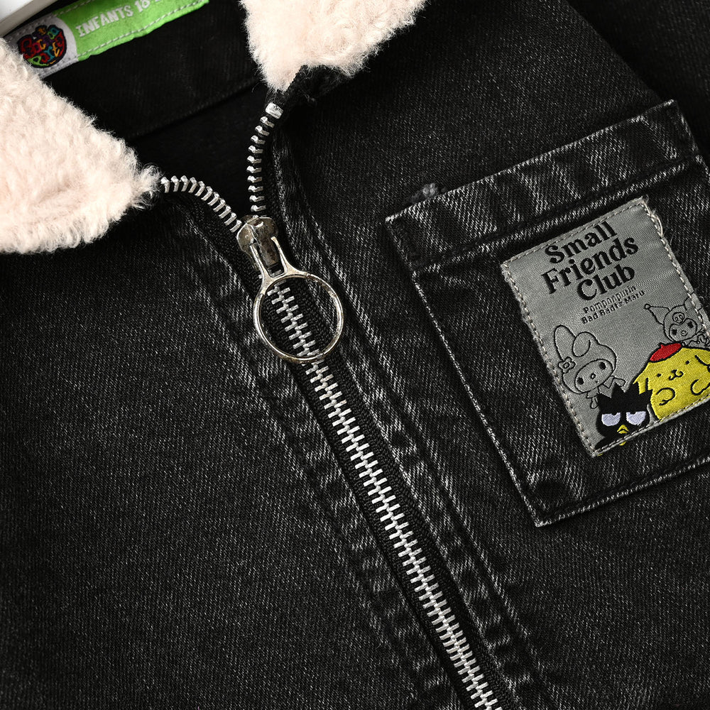 Infant Boys Denim rigid jacket SMALL FRIENDS CLUB-GREY