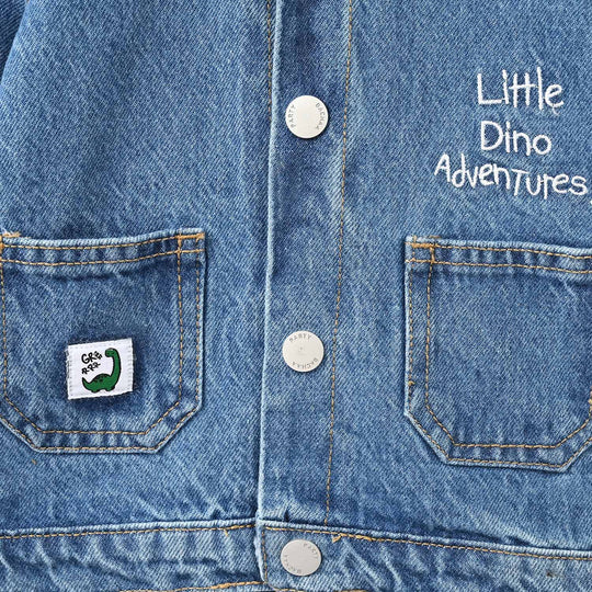Infant Boys Denim rigid Jacket LITTLE DINO ADVENTURES-Mid Blue