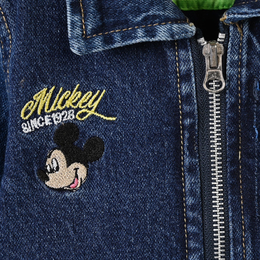 Infant Boys Denim rigid jacket Character-Dark Blue