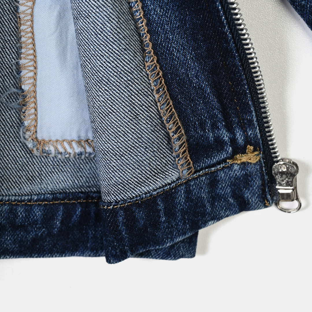 Infant Boys Denim rigid jacket Character-Dark Blue