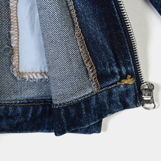 Infant Boys Denim rigid jacket Character-Dark Blue