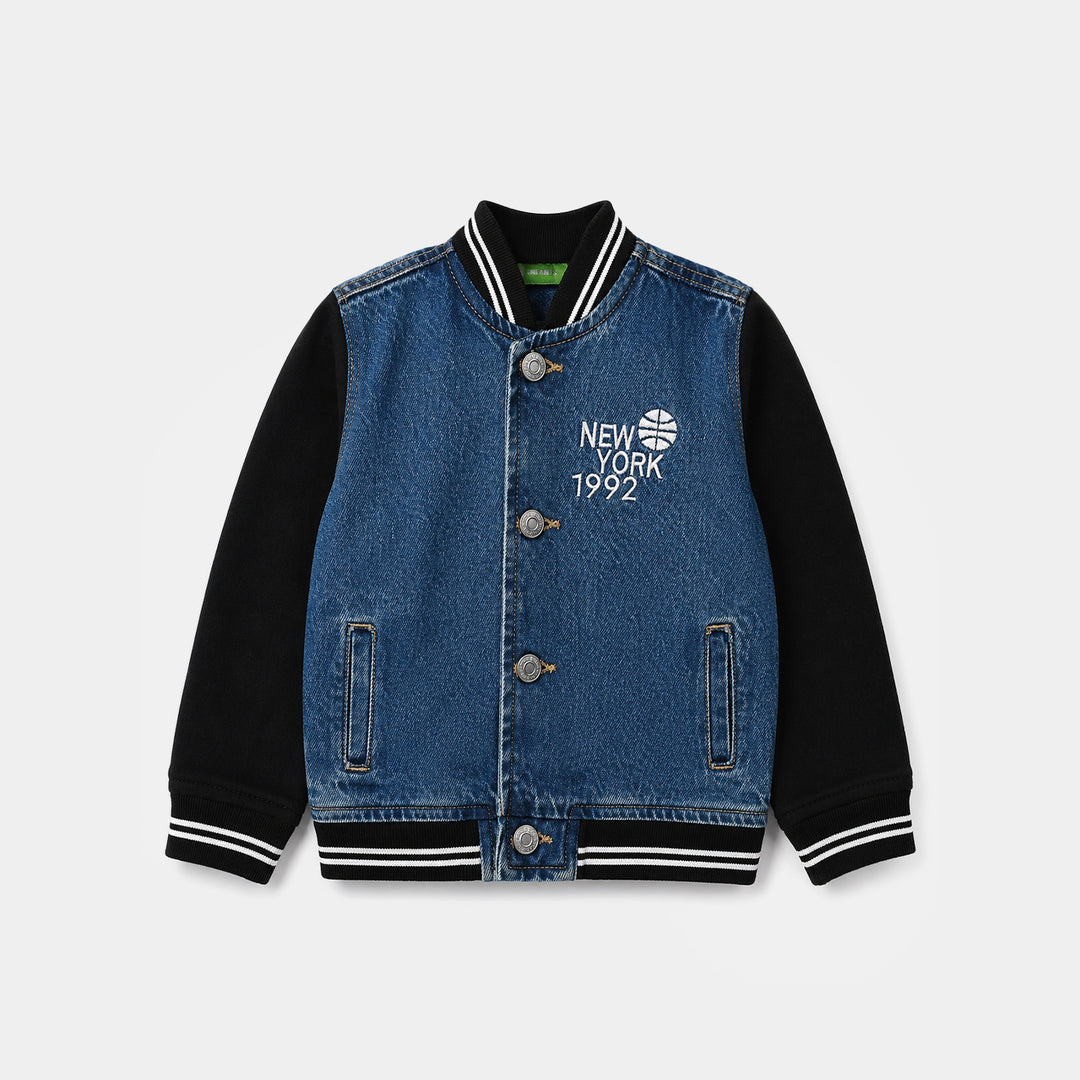 Infant Boys Denim rigid Jacket NEW YORK  - Blue