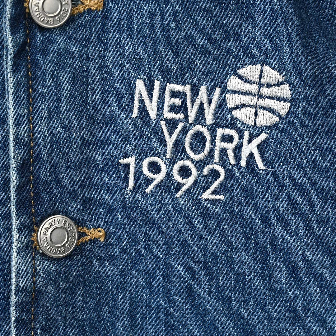 Infant Boys Denim rigid Jacket NEW YORK  - Blue