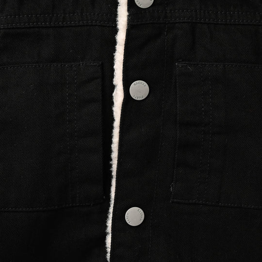 Infant Boys Denim rigid jacket SHERPA-BLACK