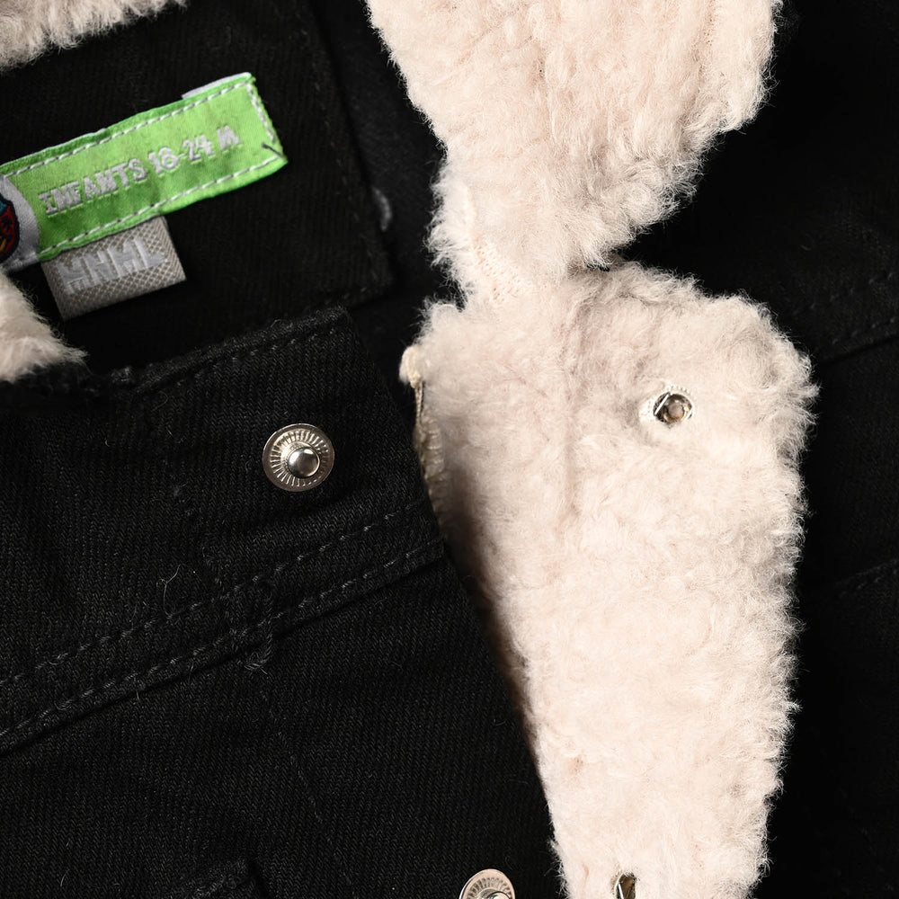 Infant Boys Denim rigid jacket SHERPA-BLACK