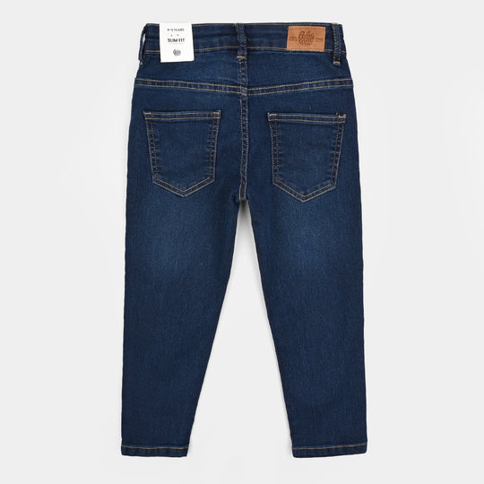 Boys Denim Stretch Pant Basic-Dark Blue