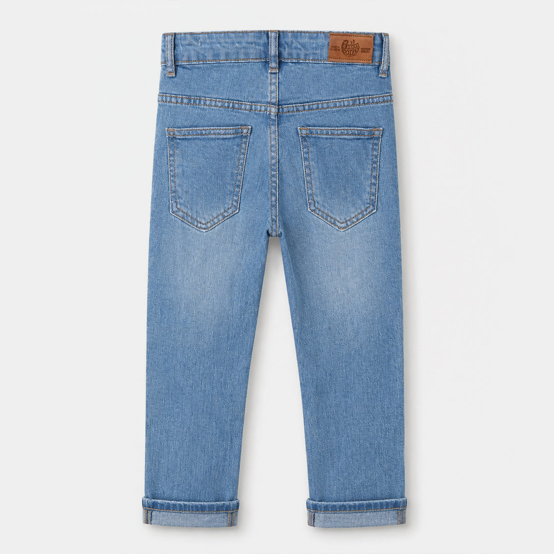 Boys Denim Stretch Pant Basic- Blue